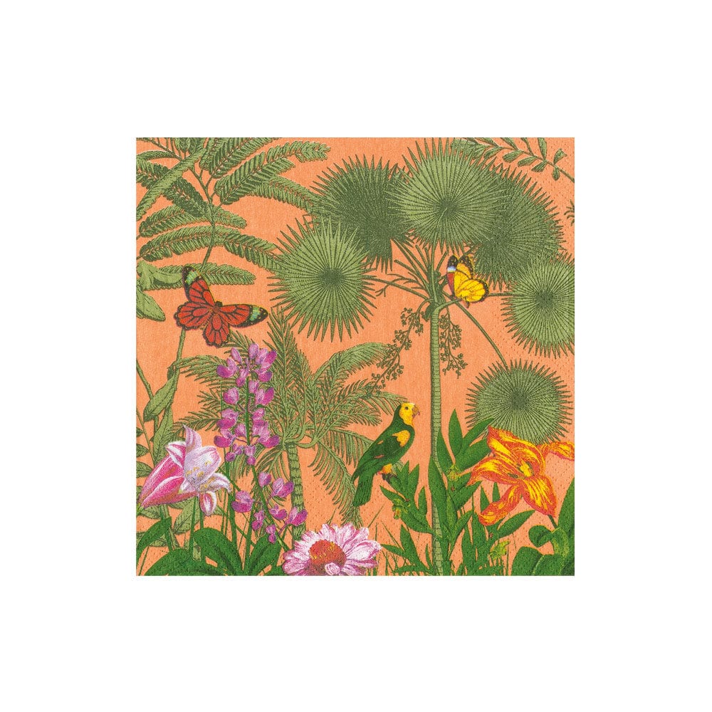 Image of Paradise Garden Melon Cocktail Napkin - package of 20