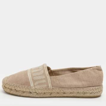 Size 36 Beige Canvas Espadrill