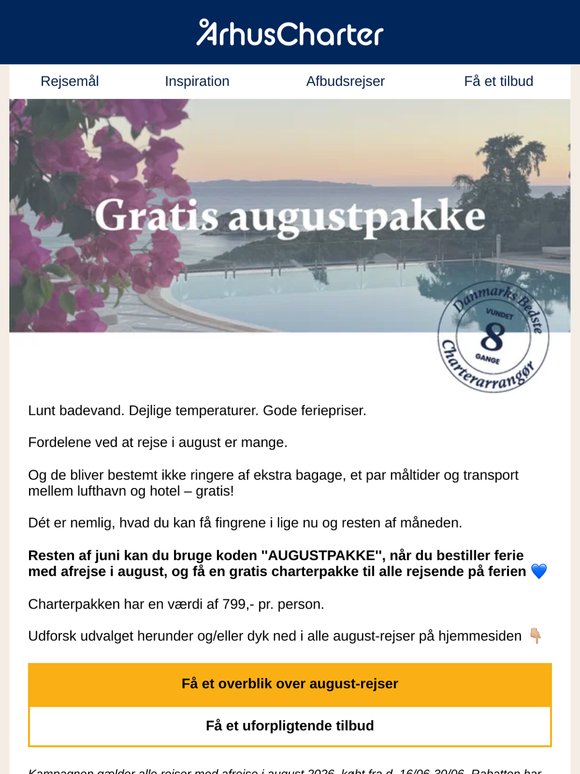 Gratis augustpakke til dig 💙