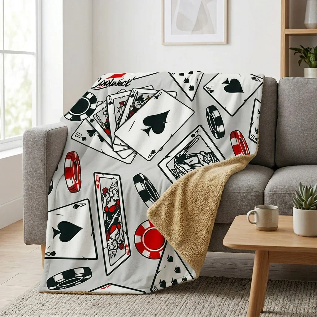 Image of CoolWick All In Sherpa Lined Throw Blanket