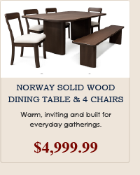 Norway Solid Wood Dining Table & 6 Chairs