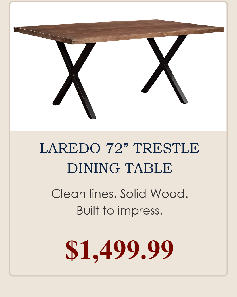 Laredo 72" Trestle Dining Table