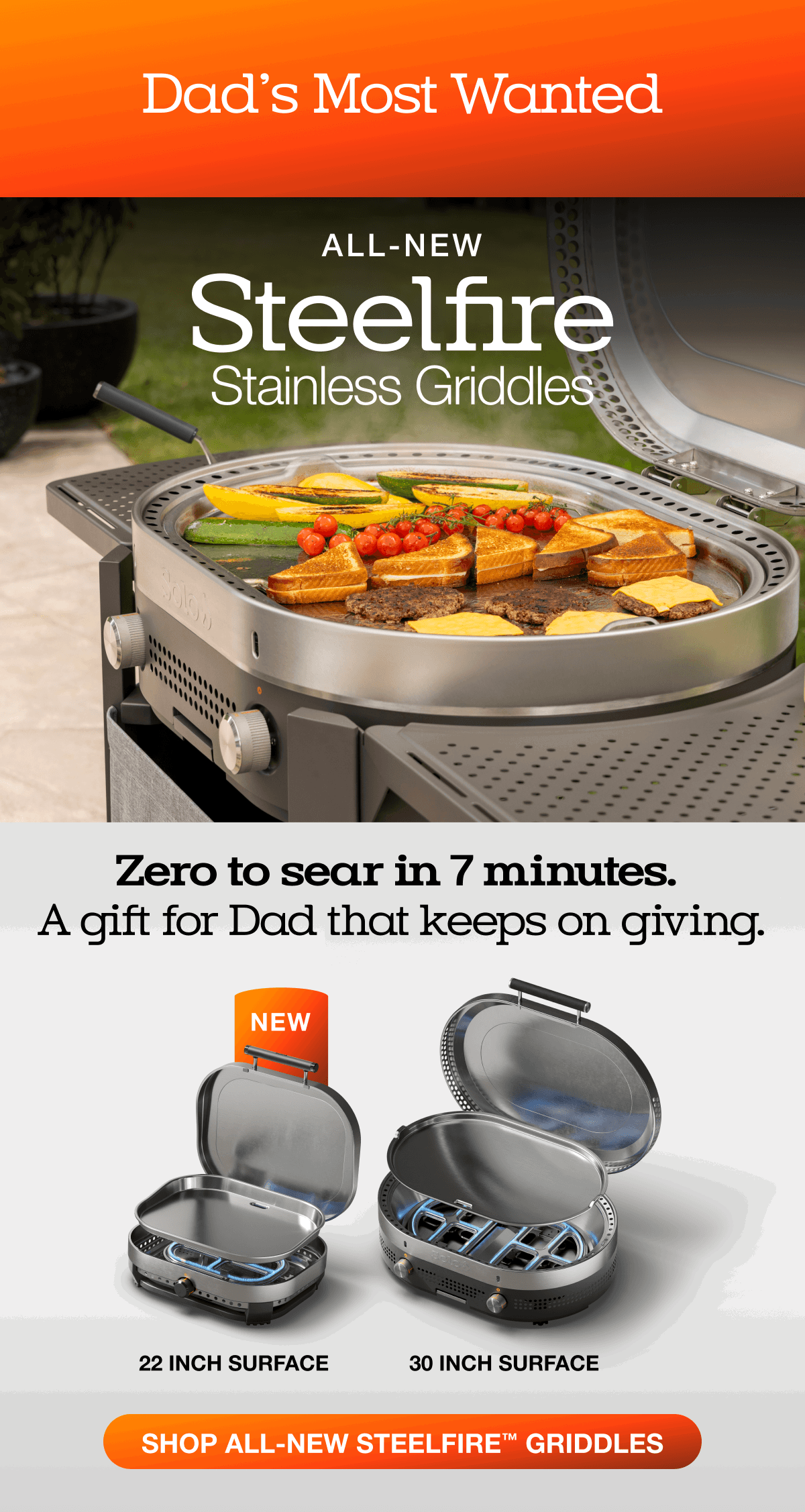 All-New Solo Steelfire™ Stainless Griddles
