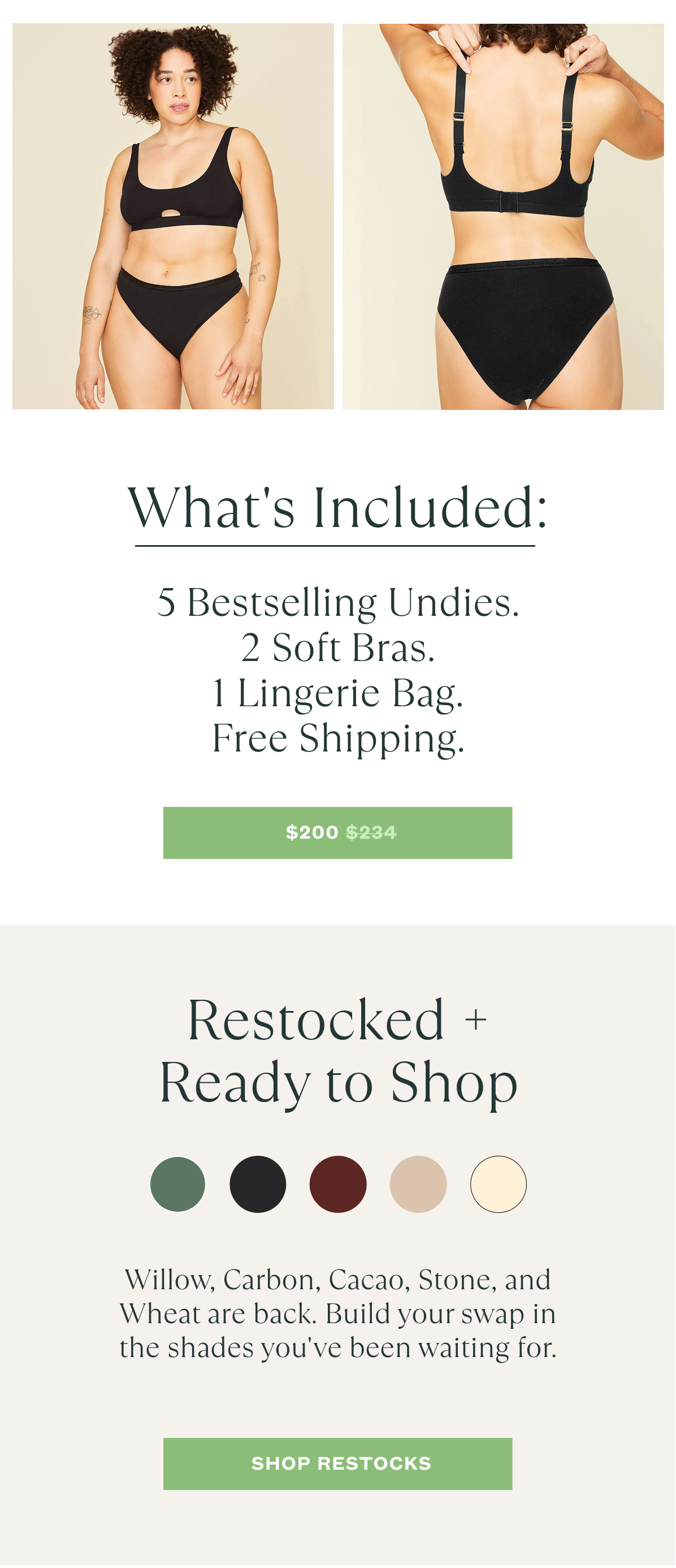 restocked + ready to shop