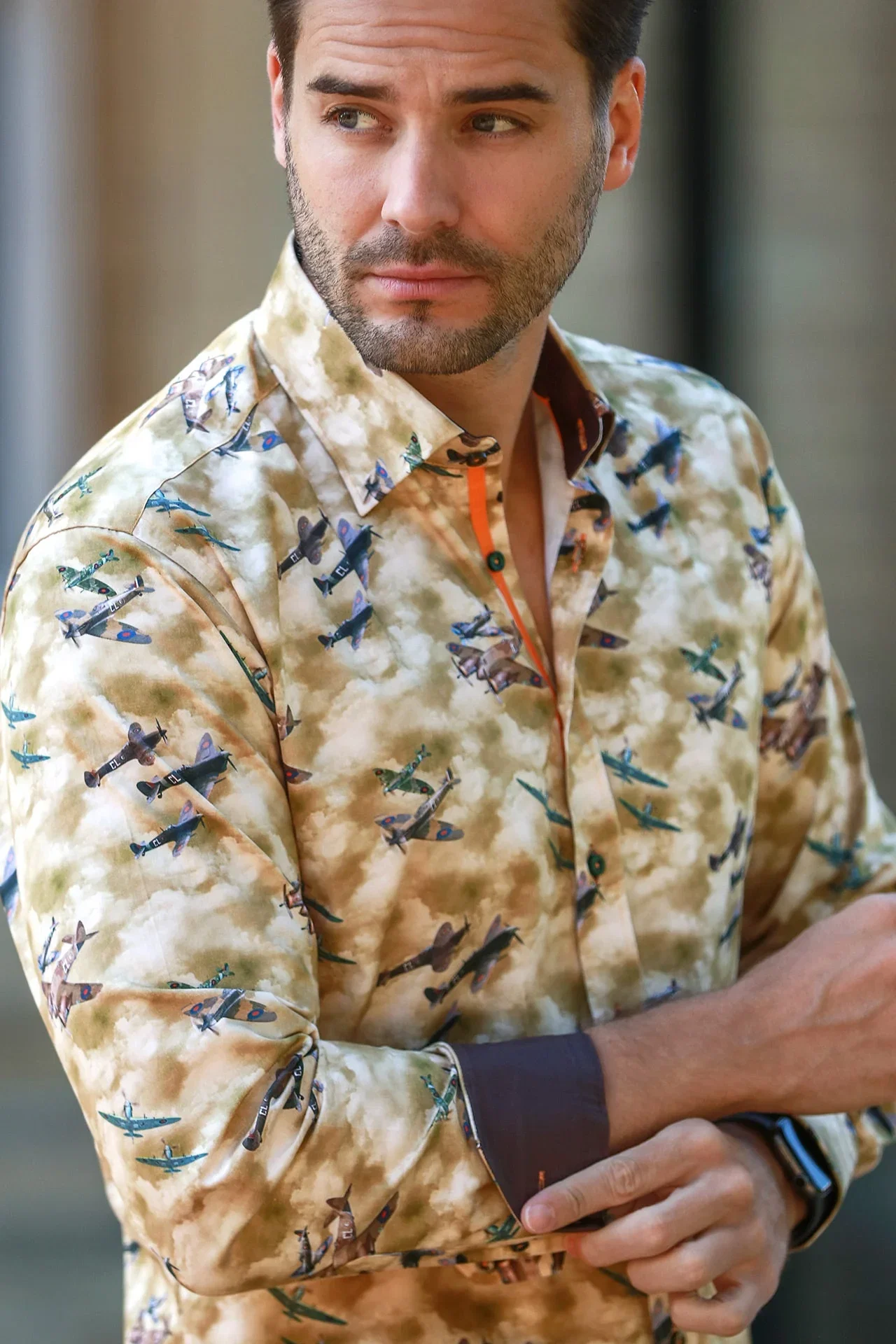 Image of SUPERMARINE PLANE COMMEMORATIVE PRINT SHIRT