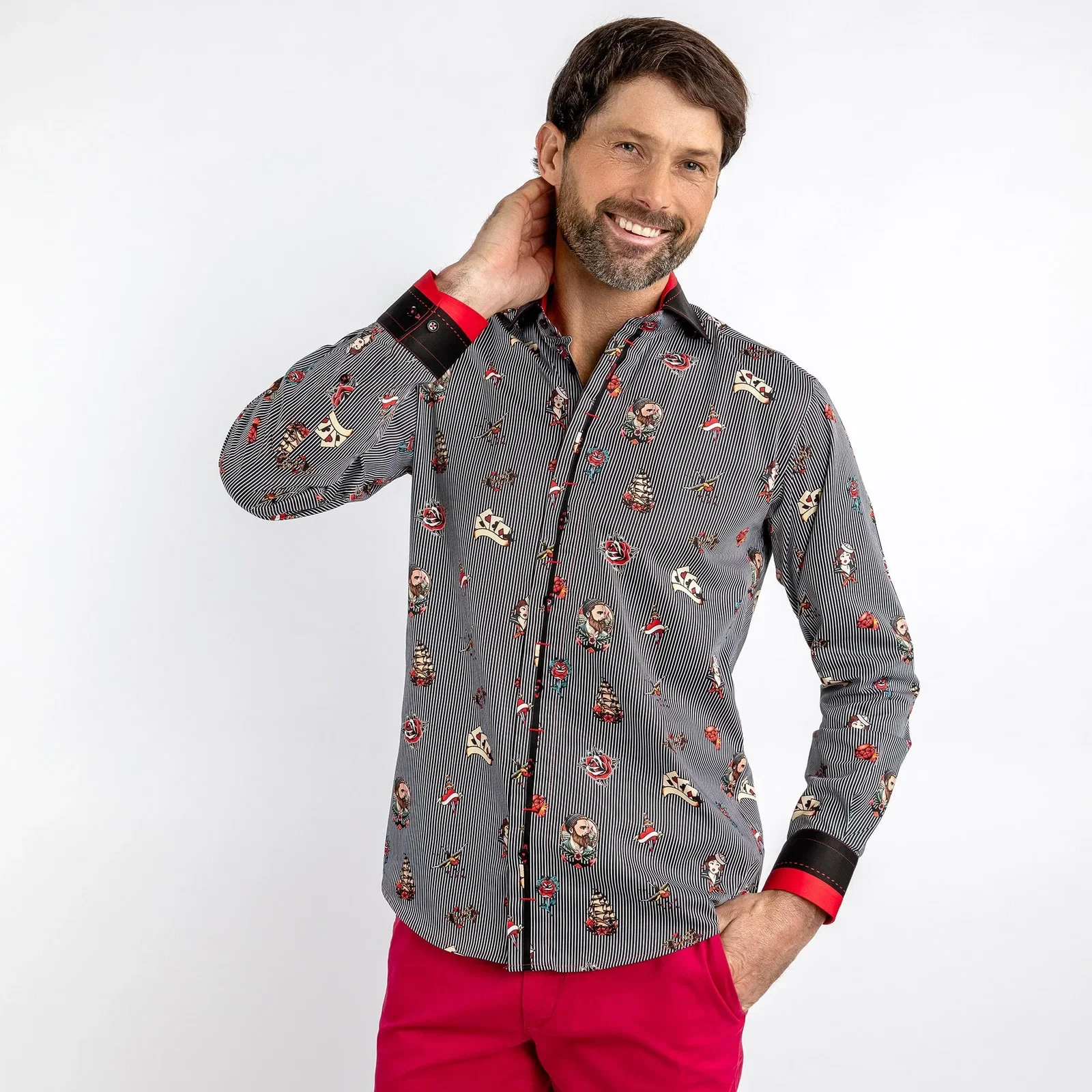 Image of SAILOR PUNK TATTOO PRINT SHIRT
