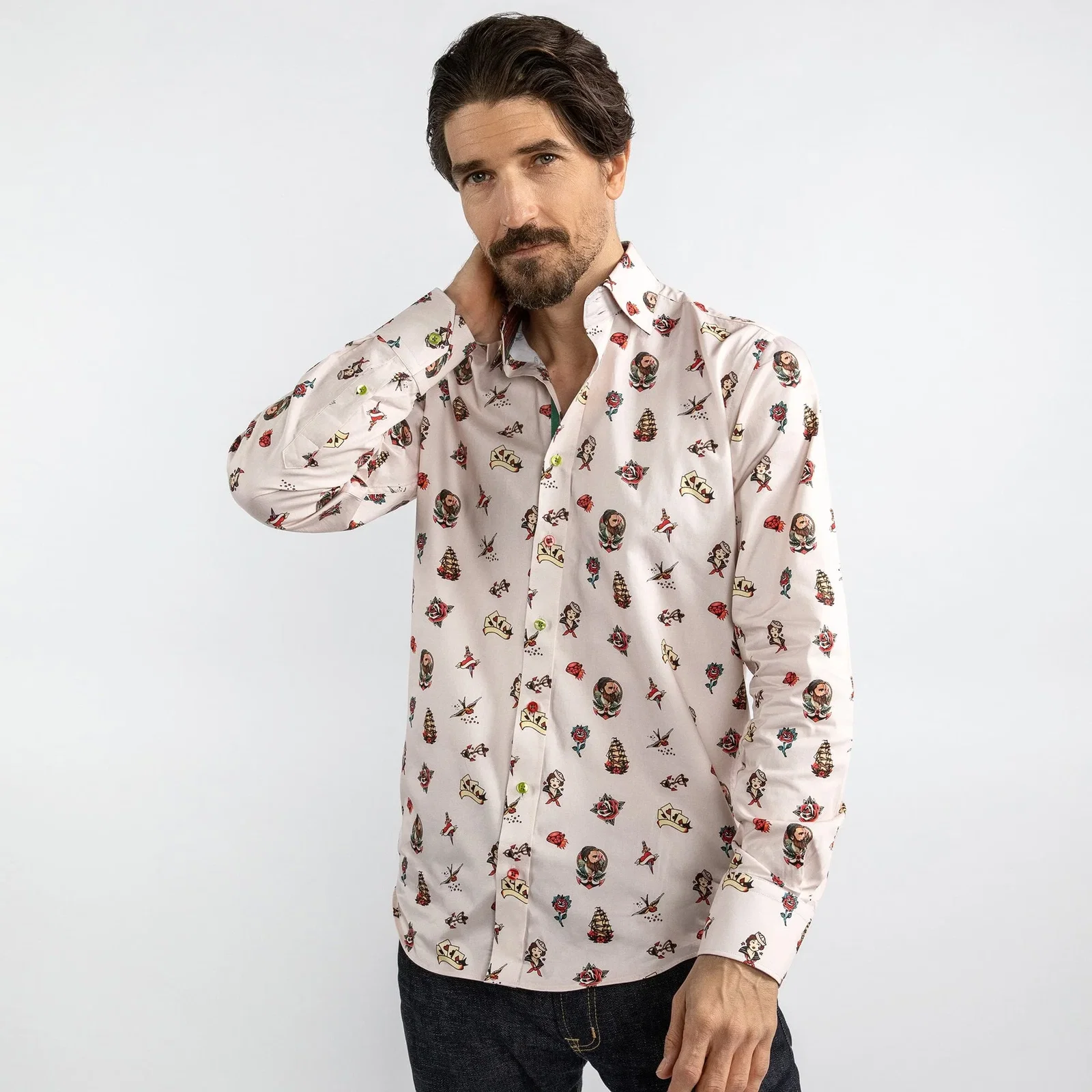 Image of TRADITIONAL TATTOO ART PRINT SHIRT
