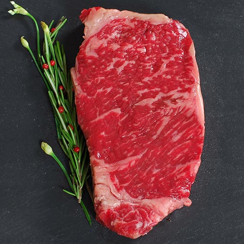 Wagyu Beef New York Strip Steaks MS5/6