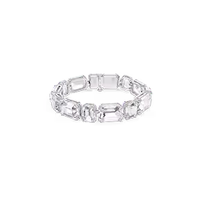 Bracciale Millenia, Taglio Octagon, Bianco, Placcato rodio