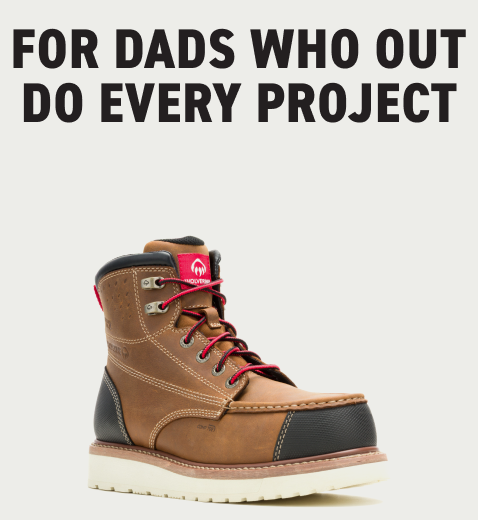 Wolverine - FOR DADS WHO OUT DO EVERY PROJECT - Men's Loader II ft HyperRest 6-inch CarbonMAX Work Boot - Trail colorway.