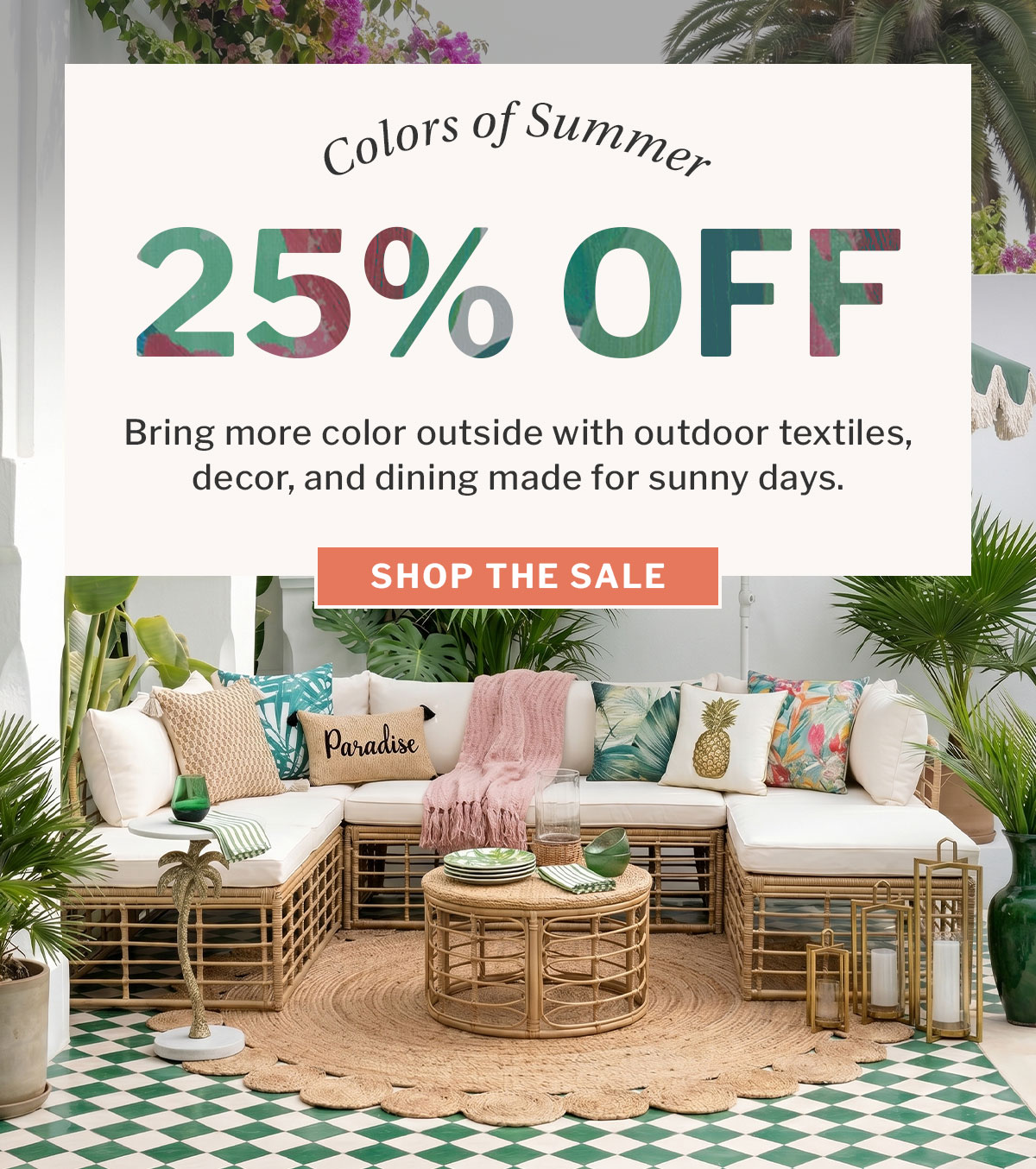 Color of summer 25% off. 