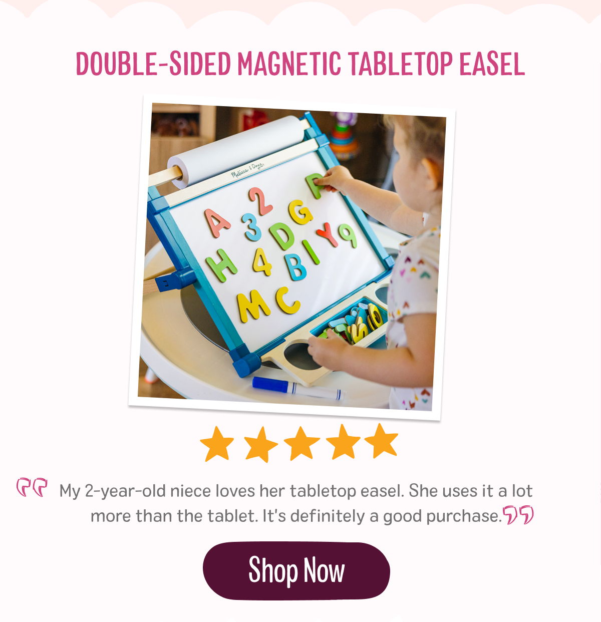 Double-sided Magnetic Tabletop Easel