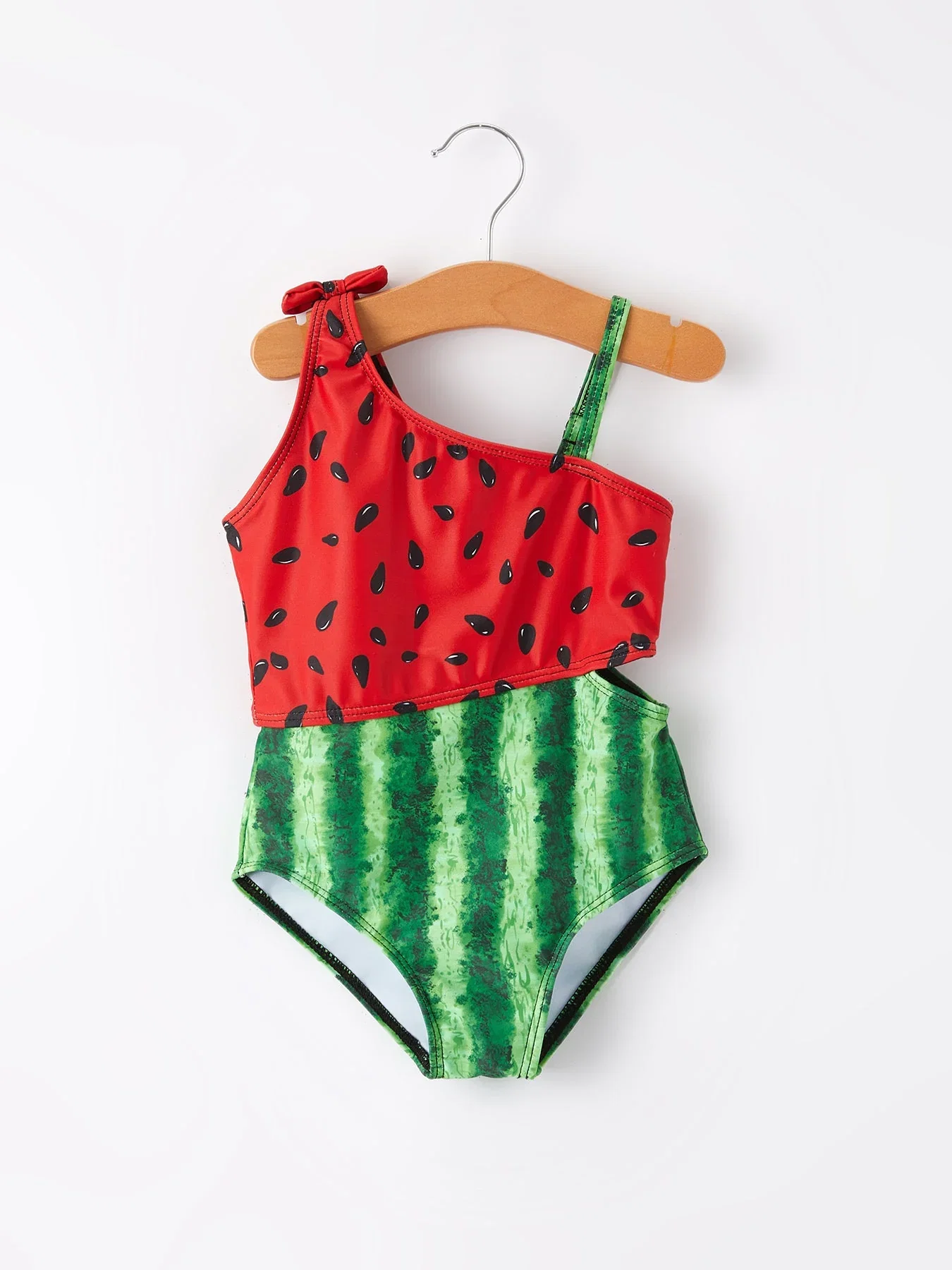 Image of Girls Watermelon Irregular Sling Swimsuit