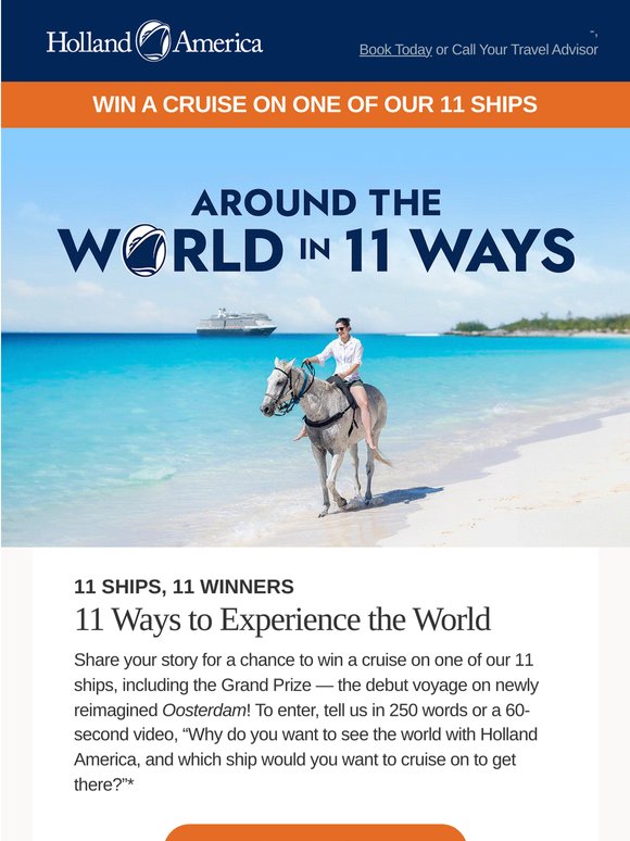 11 ways to see the world & one could be yours