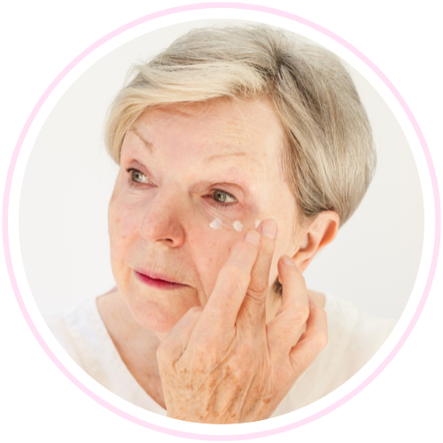Use eye cream to hydrate the delicate skin around your eyes 