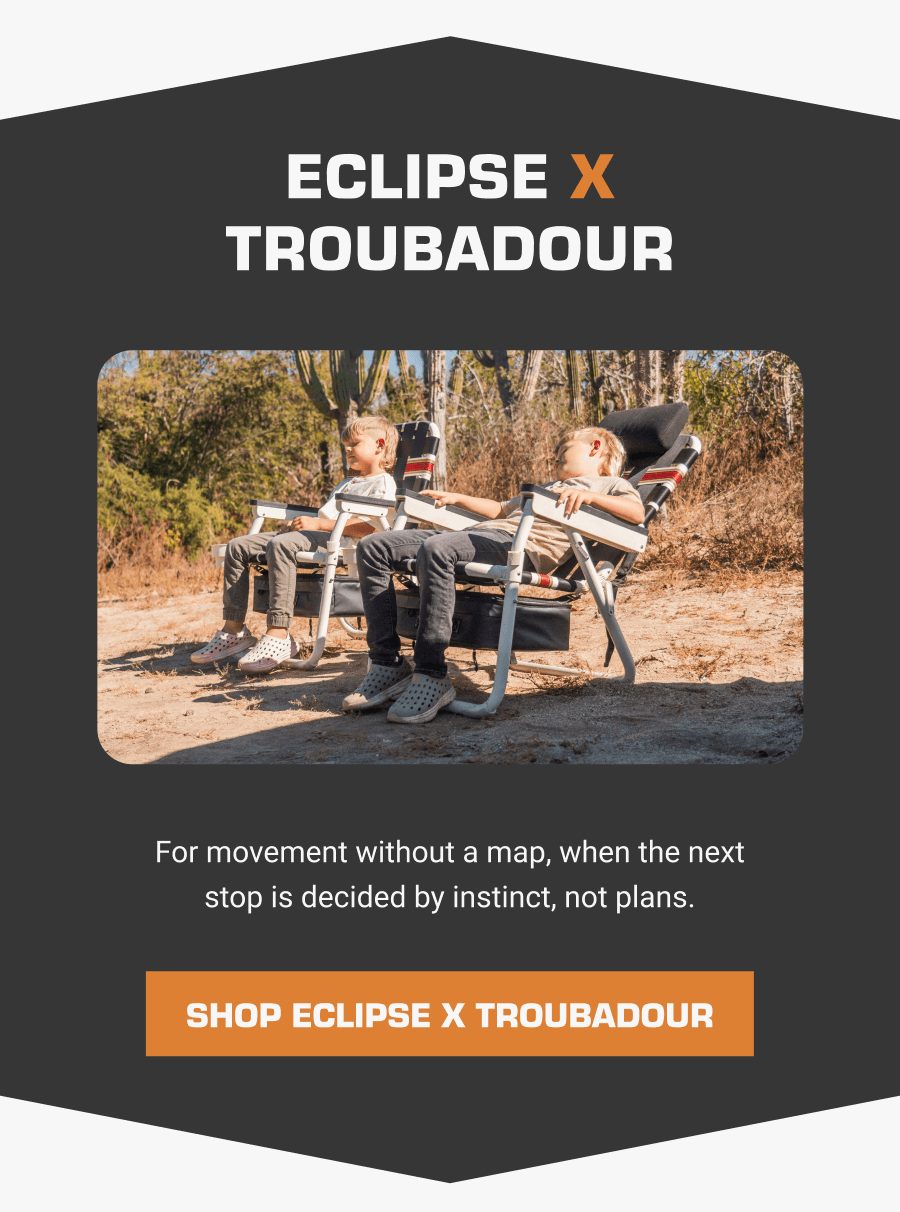 Eclipse x Troubadour For movement without a map, when the next stop is decided by instinct, not plans.