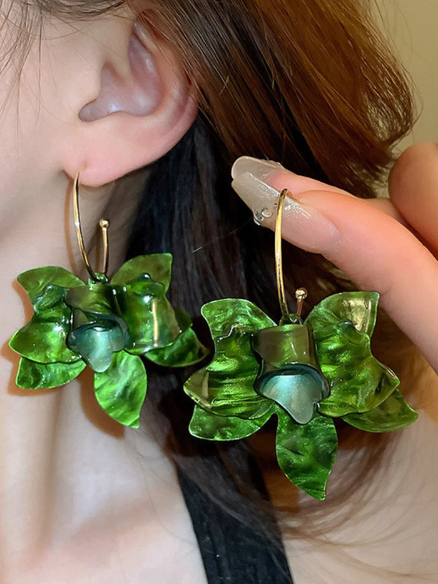 Image of Exaggerated floral earrings