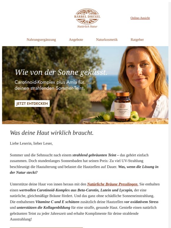 Das Geheimnis strahlend brauner Haut 🌿