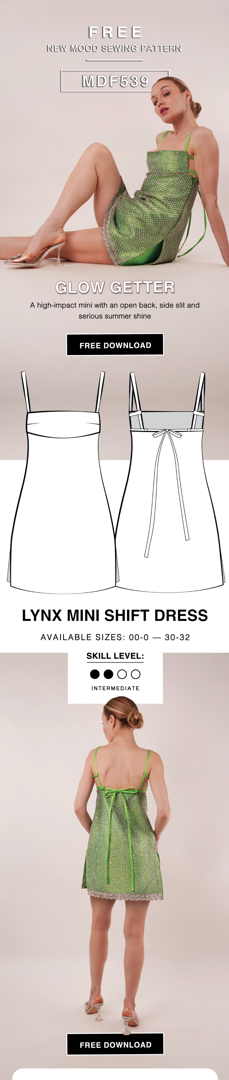 THE LYNX MINI SHIFT DRESS FREE SEWING PATTERN