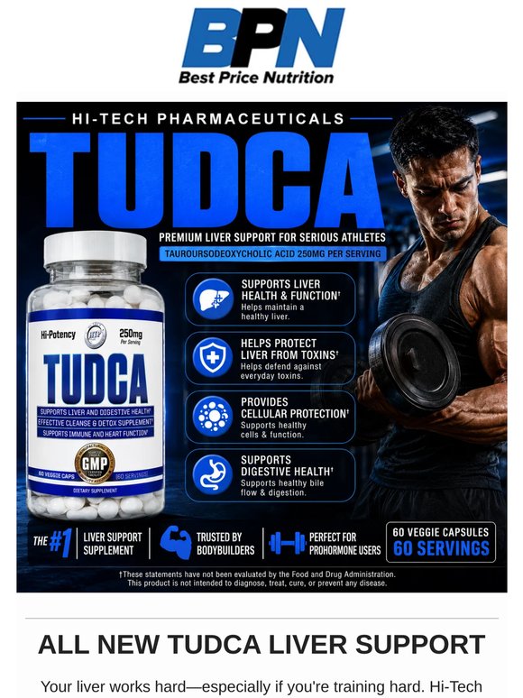 All New Hi-Tech TUDCA Liver Support Now Available