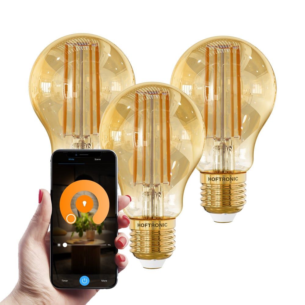 Set of 3 smart E27 bulbs