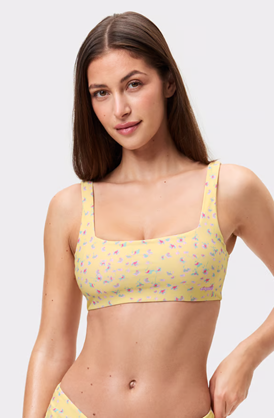 Square Neck Adjustable Bikini Bra