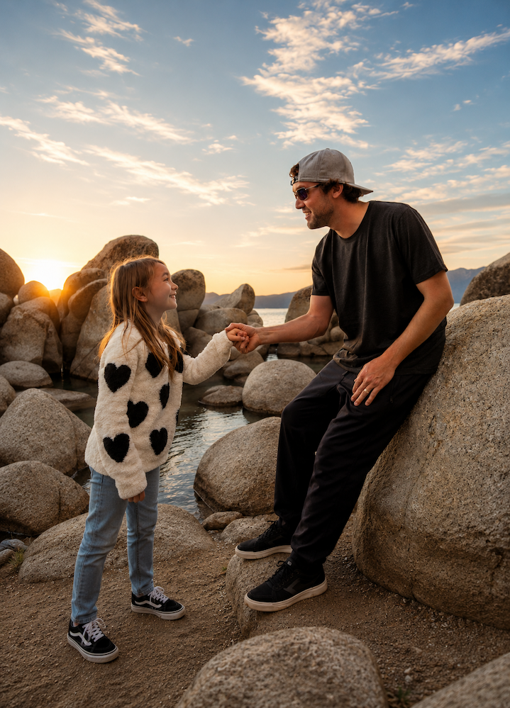 Father and Daughter Celebrating Father's Day