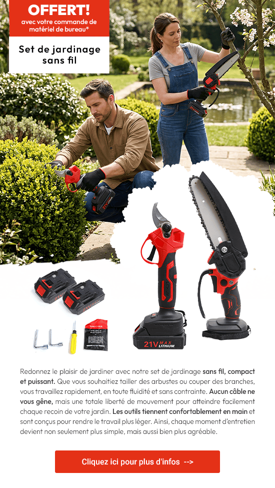 Set électro portatif – le plaisir du jardinage sans contrainte