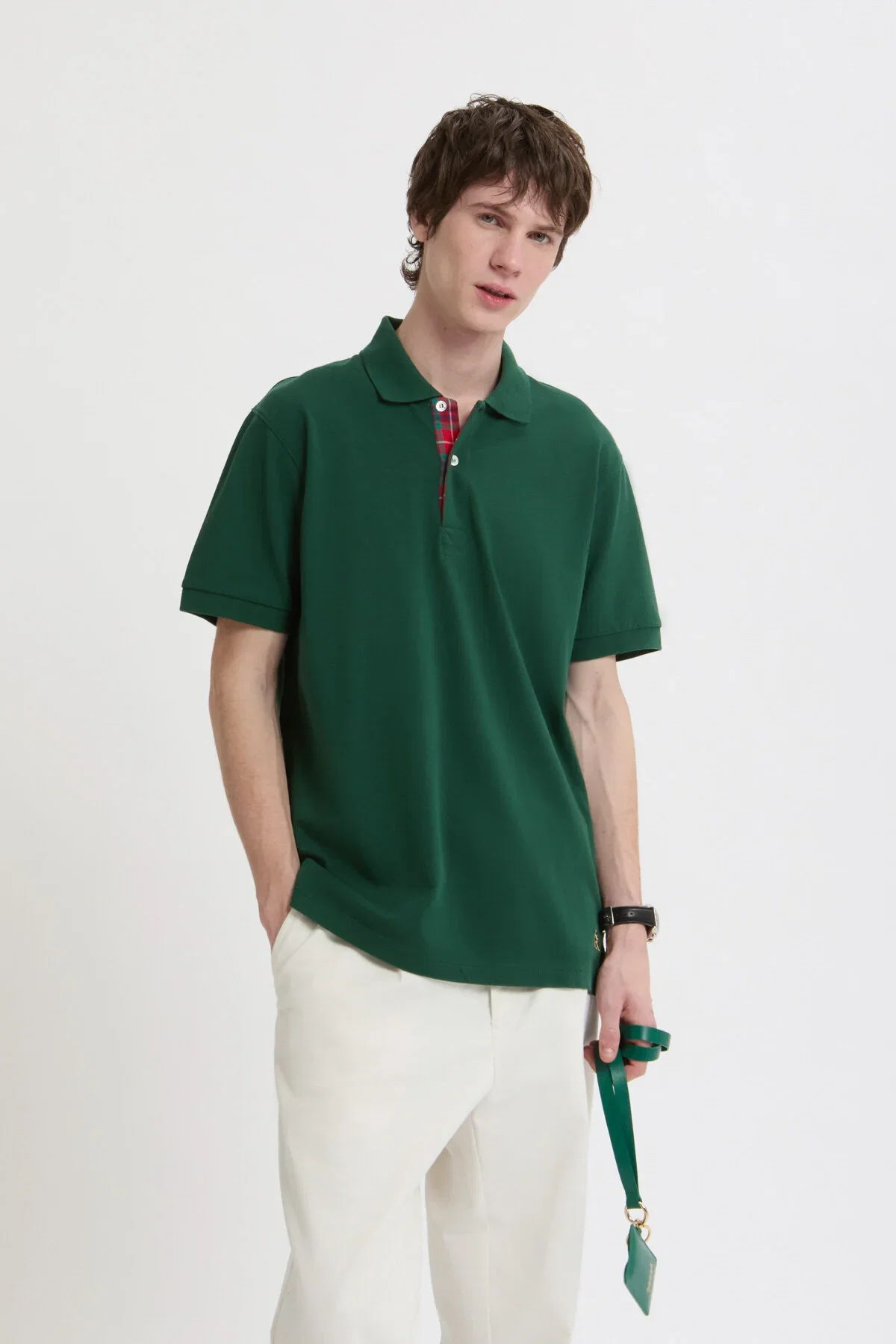 Image of Tartan Placket Polo