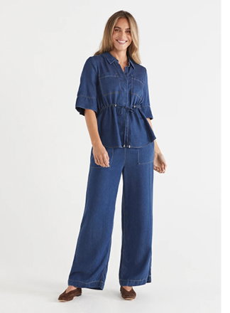 Lyocell Wide Leg Pant
