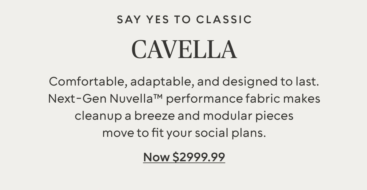 Cavella 5-Piece Next-Gen Nuvella™ Performance Fabric Modular Sectional