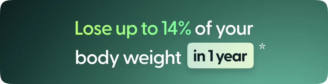 Lose up to 14% of your body weight in 1 year
