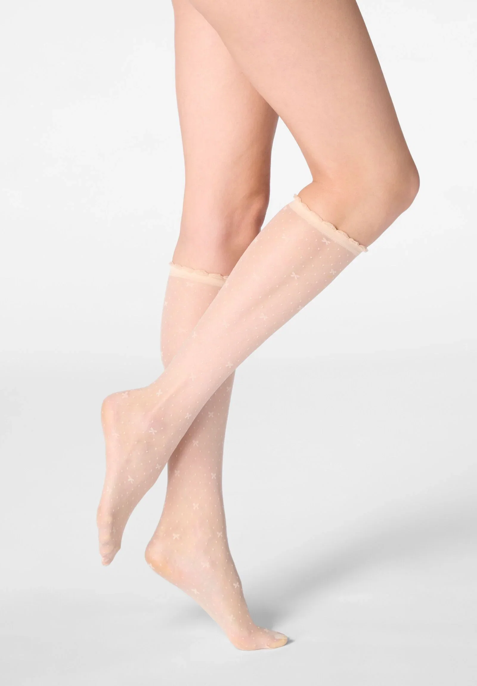 Image of Gambaletto Velato Micro Motivo Graceful 20 - Beige Rosato 8