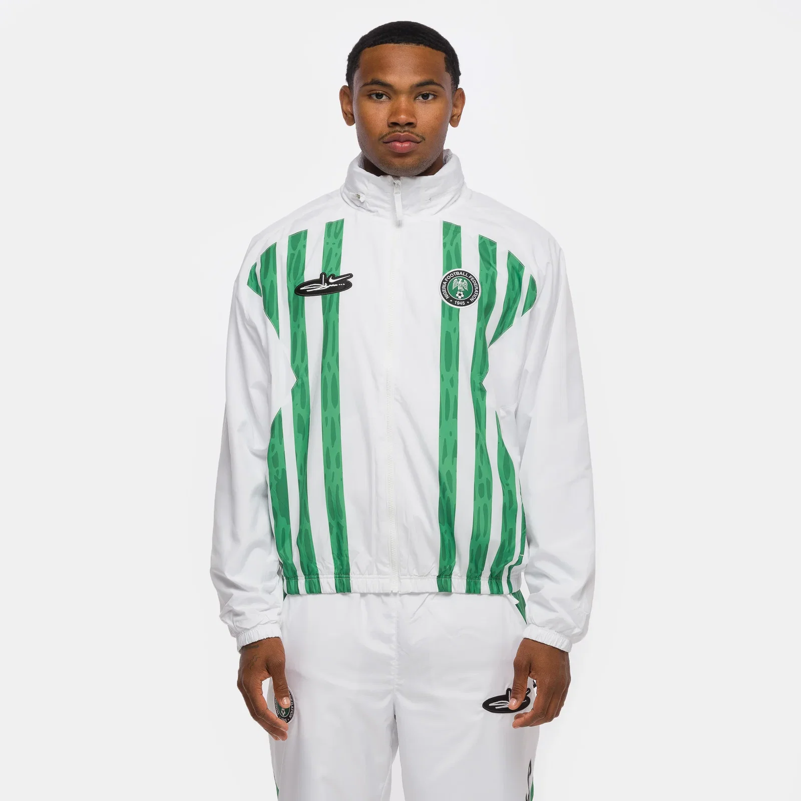 Image of Slawn x Nigeria Lightweight Jacket in White/Black