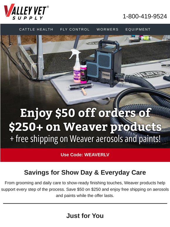 Save $50 on Weaver Livestock