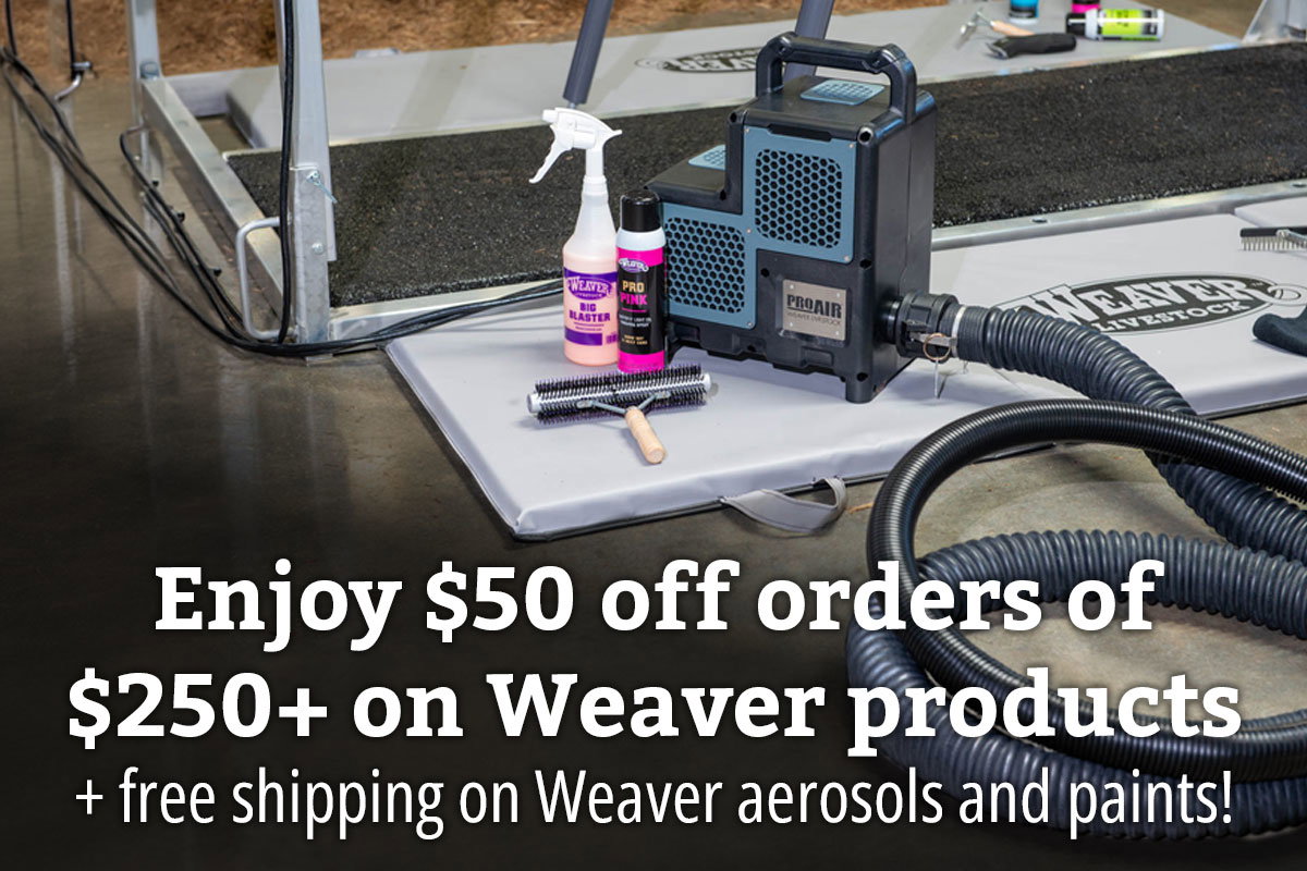 Enjoy $50 off orders of $250+ on Weaver products + free shipping on Weaver aerosols and paints