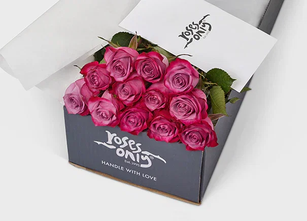 Image of Mauve Two-Toned Roses Gift Box 12 (ROA05-012)