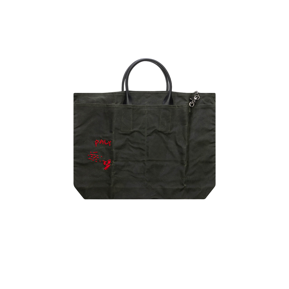 U Broke Me Waxed Canvas Tote Bag - Green