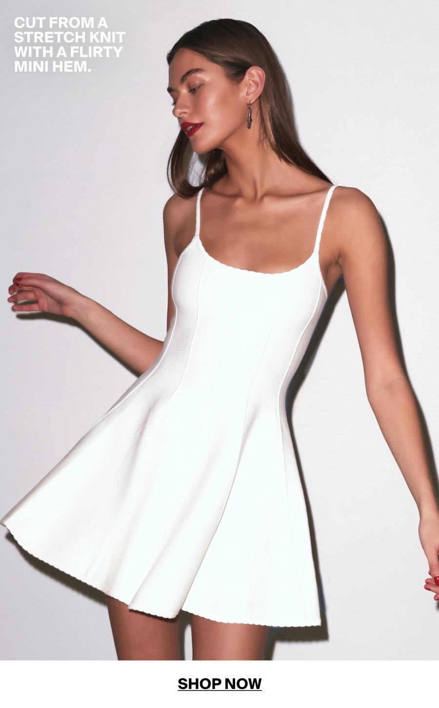 Flared Corset Dress In Ivory