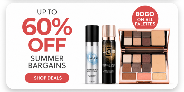 SUMMER BARGAINS: UP TO 60% OFF & BOGO ON ALL PALETTES