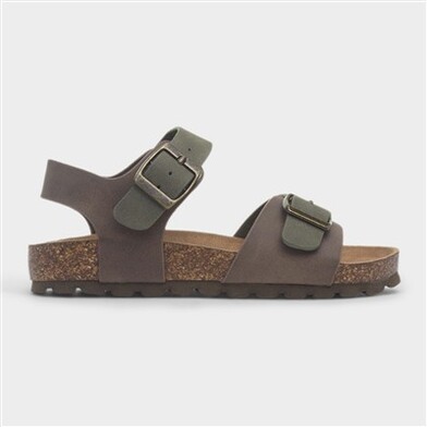 Walkright Astor Boys Khaki Flat Buckle Sandal