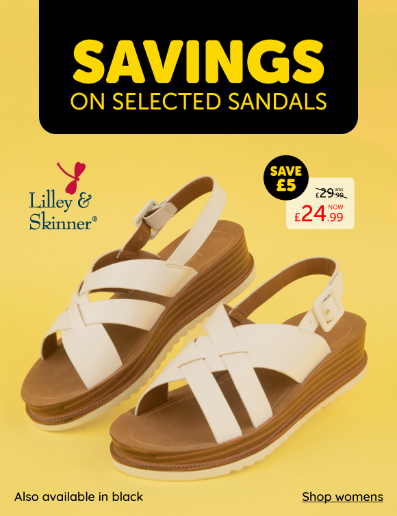 SAVINGS on selected sandals