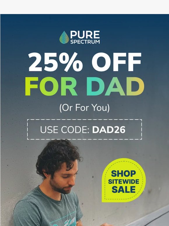 25% off gifts he’ll actually use