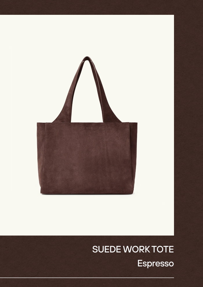 Juliette Suede Work Tote Espresso