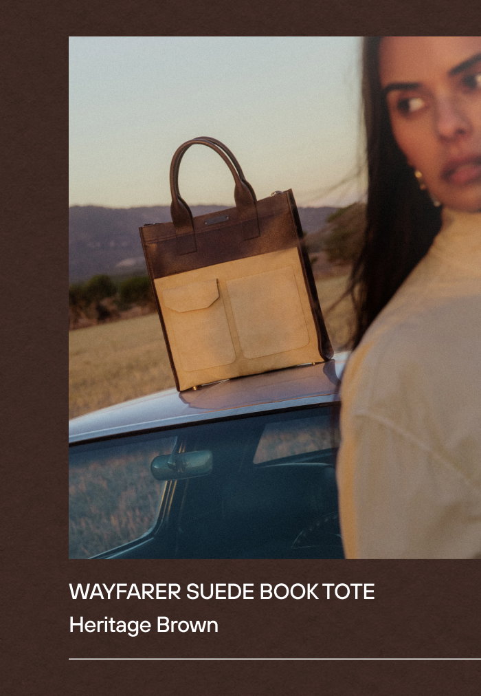Wayfarer Suede Book Tote Heritage 