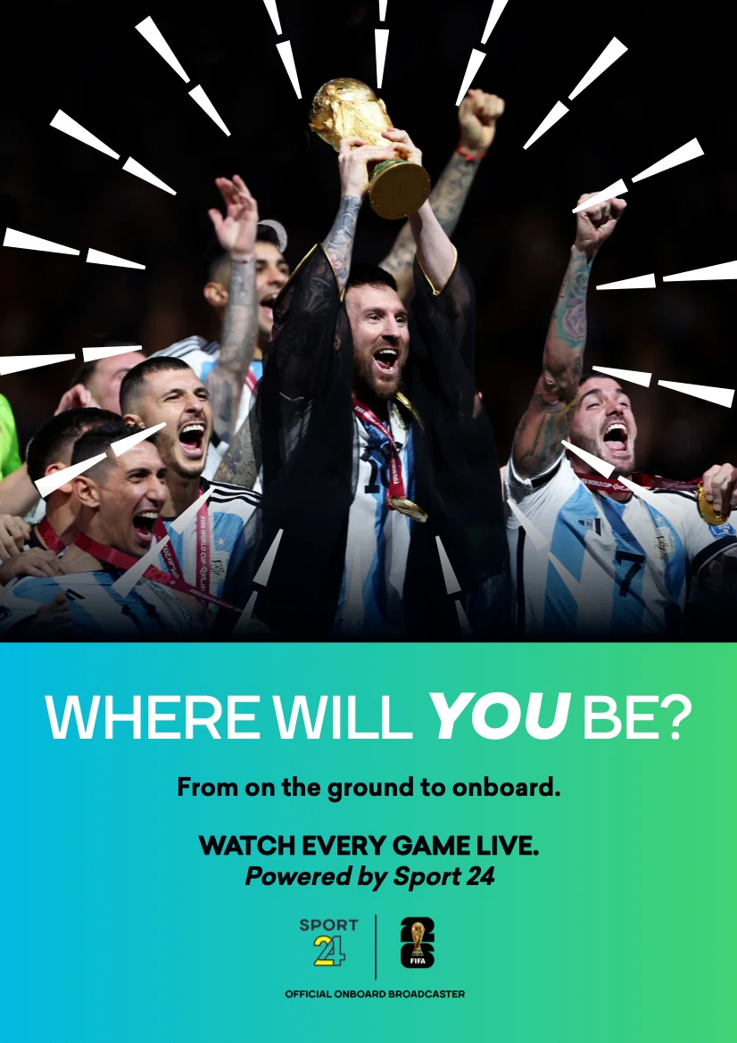 Where will you be? Watch every game live. Powered by Sport 24