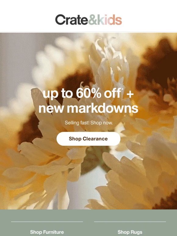 Up to 60% off clearance + new markdowns!