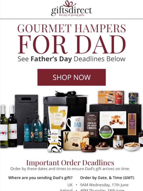 UK & Ireland - Father's Day Order Deadline