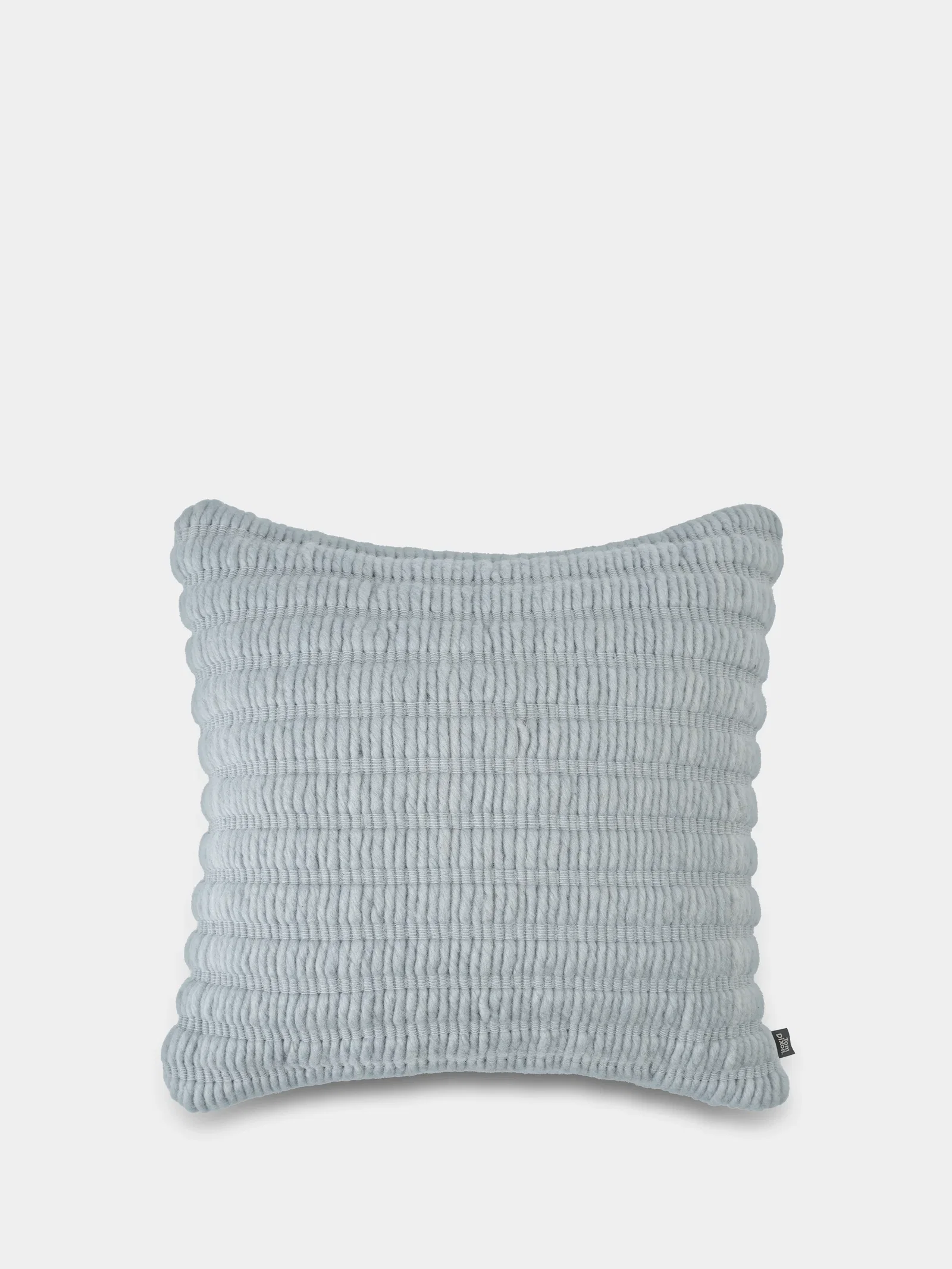 Image of Ridge Cushion | Baby Blue Cotton Wool-Mix