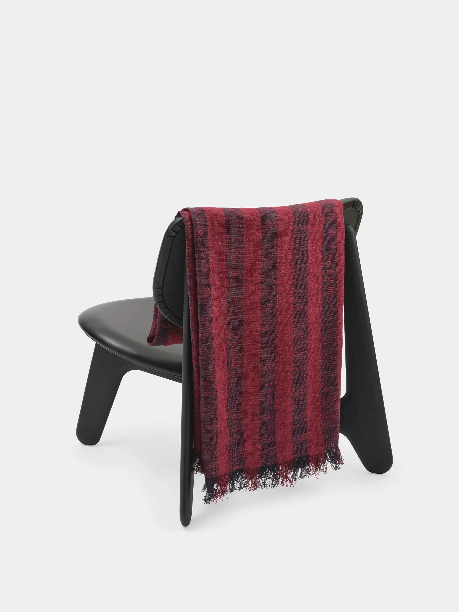 Image of Band Throw | Burgundy Linen Blend